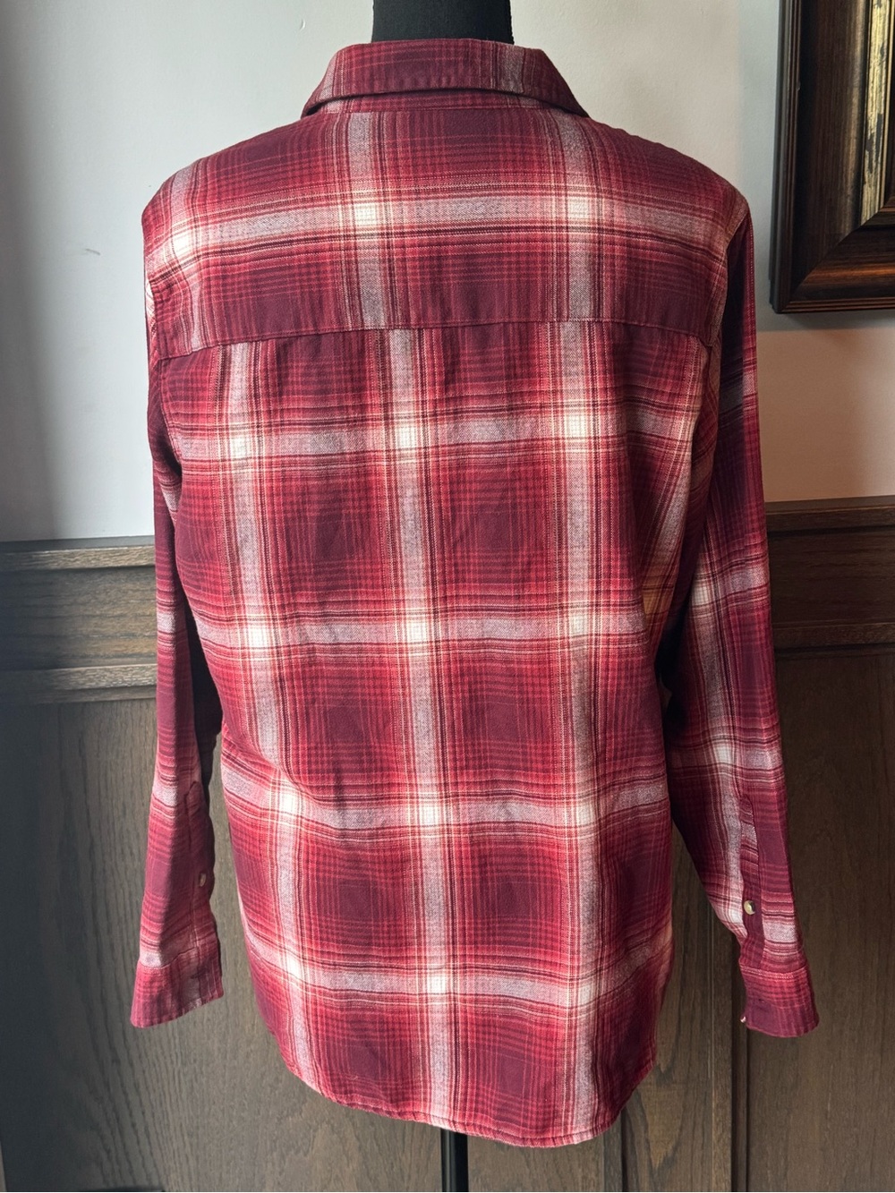 JACHS GIRLFRIEND Red Plaid Flannel medium euc - Picture 3 of 7